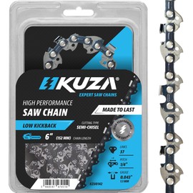 Premium 6 Inch Chainsaw Chain (15 cm) 1/4 Inch .043 Inch 1.1 mm 37 TG for Electric Chainsaw