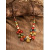 MINACHI Hippie Boho Colorful Ceramic Round Spherical Bead Necklace, Bohemian