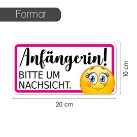 Vehicle Sticker | Caution, Attention Novice Driver (German Language)