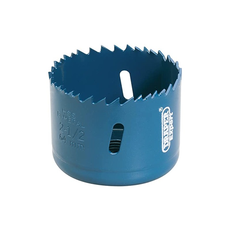 Draper 41085 Expert HSS Bi-Metal Holesaw Blade, 64mm, Blue