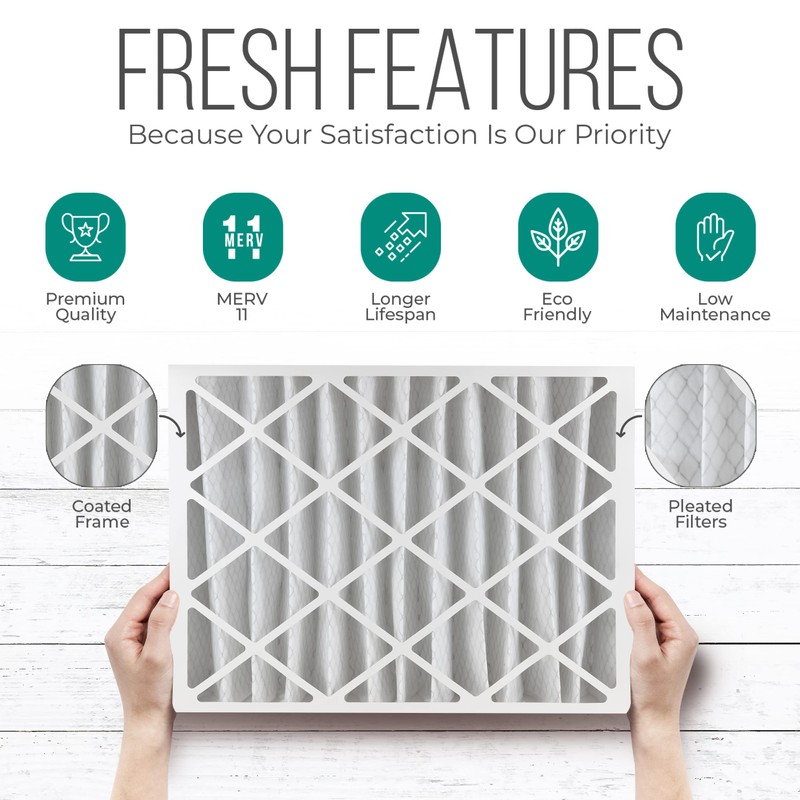 20x25x4 Furnace Filters, FC100A1037 Filter Replacement, Merv 11 Filter Media