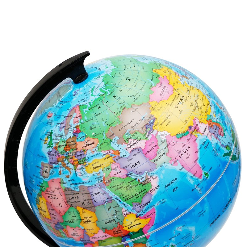 Exerz 12" World Globe - Political Map Educational - Self