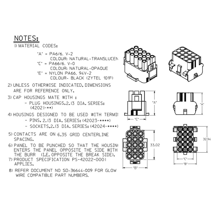 Molex - 20A Connector w/14-20 AWG, Wire Connector - 2.13mm