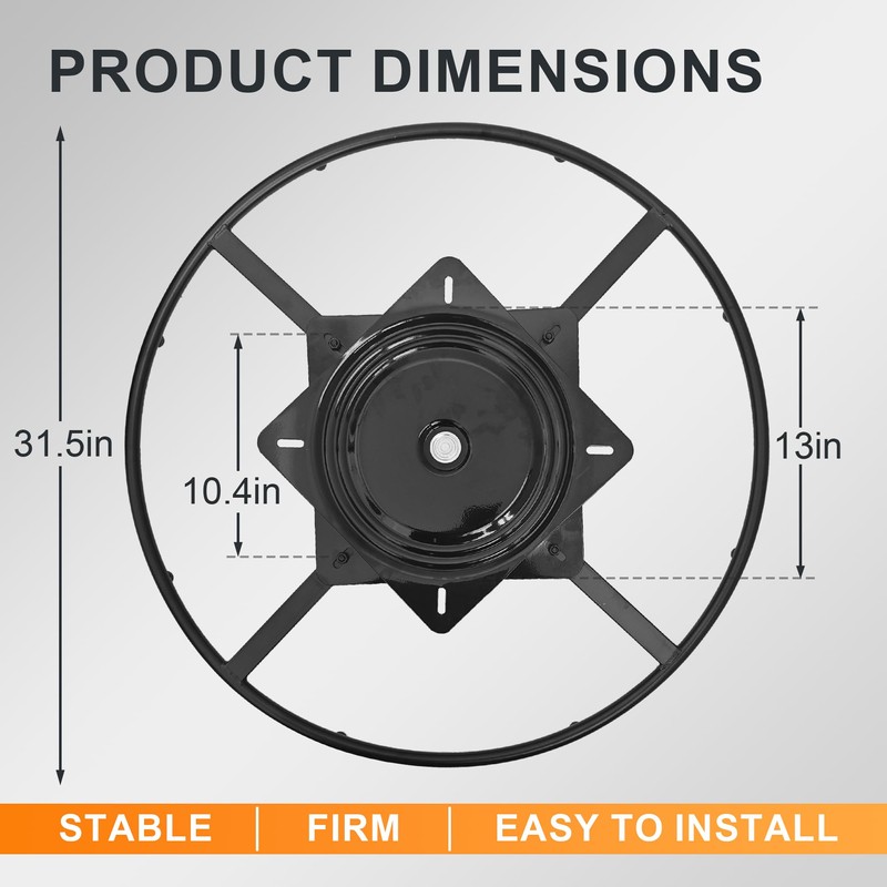 31.5 inch Recliner Swivel Ring Base Replacement with Plate,Heavy Duty