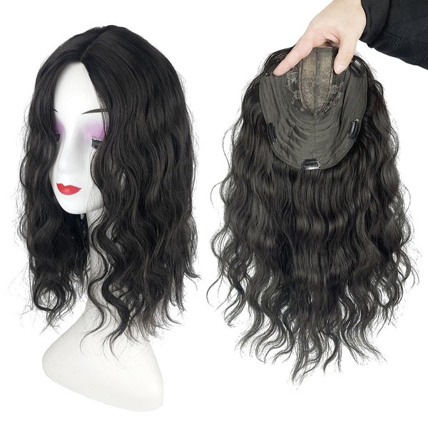 LesafeV Cloud Wavy Full Head Wear Topper 18x18cm Middle Part