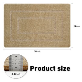 PURE ERA Carpet Stair Tread Landing Mat Tape Free Self Adhesive Non Slip Skid Resistant Indoor Doormat Area Rug Floor Mat for Kitchen Bathroom Workstations Washable 2' X 3'