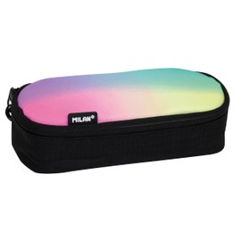 Milan Sunset Oval Pencil Case - Black