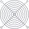 InLine® Fan grill metal, chromium-plated, 119x119mm (120x120)
