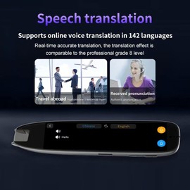 Translator Pen, 142 Languages Smart Voice Pen Scanner, LCD Touchscreen Text to Speech Device for Dyslexia, Digital Highlighter Pen Reader, Exam Reading Pen for Students