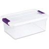 Sterilite 17531712 15 Quart/14 Liter ClearView Latch Box, Clear with