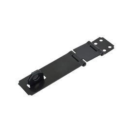QCAA Double Hinge HASP and Staple Fixed, 3-1/2", Steel, Black, Made in Taiwan