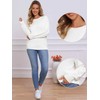 Allegra K Sweaters for Women's Long Sleeve Lightweight Crewneck Soft