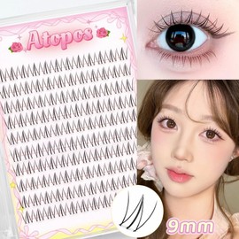 Atopos no-glue artificial eyelashes, clear daily eyelashes, 9mm, no need to glue, 120 hairs, large capacity, 1 piece, black / 아토포스 노글루 인조 속눈썹 또렷 데일리 속눈썹 9mm 풀 필요없음 120모 대용량, 1개, 블랙