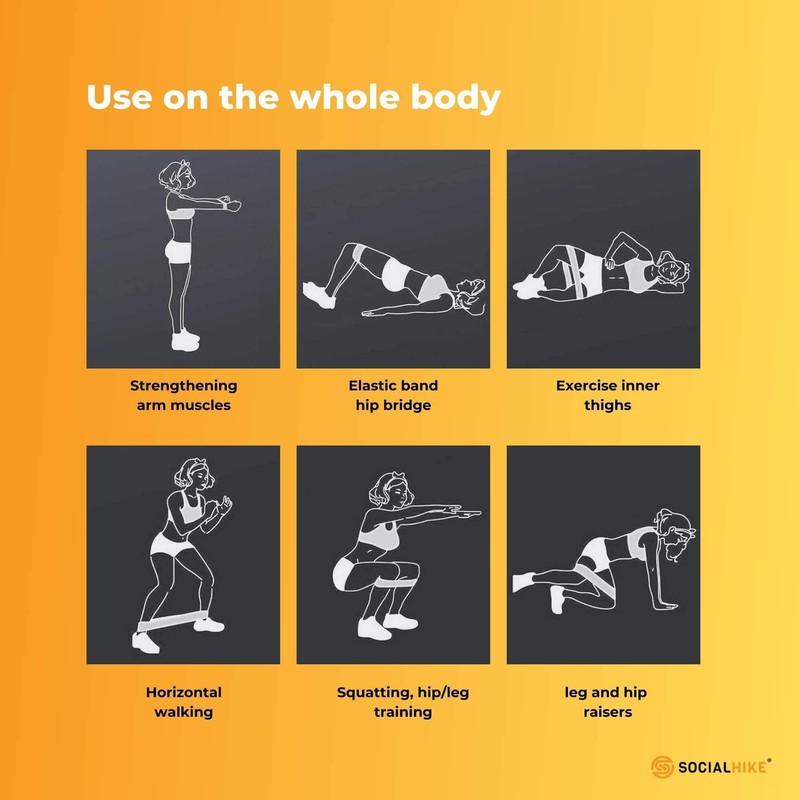 3X Resistance Exercise Hip Bands Set - Stretch Glute Booty