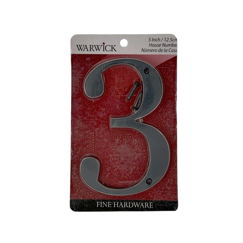 Large Bold 5" Aged Bronze Metal Flush House Address Numbers,