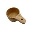 Yuqim 1 Pcs Wooden Measuring Cup Beech Wood Coffee Scoop