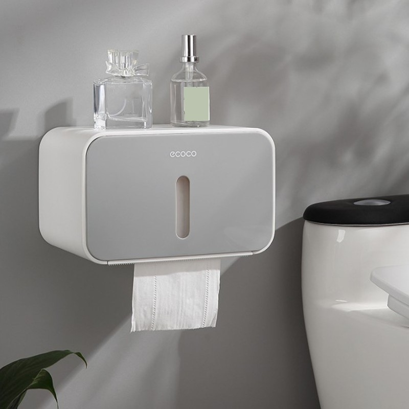 Toilet Paper Roll Box Cover Waterproof Punch Free Prevent Corrosion
