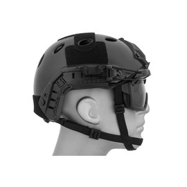 Lancer Tactical Safety Goggle for Bump Type Helmet (Helmet Not Included) (Black Frame/Smoke Lens)