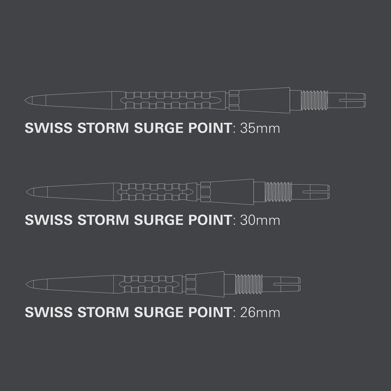 TARGET Darts Swiss Point Storm Dart Points, Surge (3 Pack