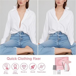 Handheld Stitch Gun for Clothes - Quick Clothing Fixer with 5 Needles, 2000 Fasteners - Mini Tagging Gun for Sewing, Hemming, Quilting