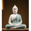 Qinlang 6 inch Small Green Buddha Statue for Home Decor,