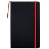 BookFactory Black Banded Journal/Banded Diary - 192 Pages, Black Cover,