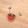 4MM Sterling Silver Earrings Cubic Emerald Green Zirconia Studs for