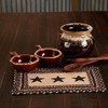 VHC Brands Primitive Colonial Star Table Placemat, Tan Black Red,