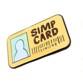 Simp Card Dating Hopeless Joke Metal Enamel Lapel Pin Metal, Metal