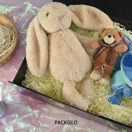 PACKGILO 1 Pcs Black Extra Large Gift Box with Lid, 16.5 x 13 x 5.3 Inches, Hard Magnetic Giant Gift Boxes for Presents Clothes Robe Wedding Dress Sweater,Reusable Foldable Bridesmaid Proposal Box