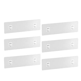 PUSDON Hanging Storage Baskets Accessory, Adhesive Strips with Hooks*6