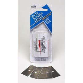 Logan 271-20 - Cuchillas cortadoras de 8 capas (20 piezas) para usar con Logan 5000 cortador de 8 capas para enmarcar imágenes