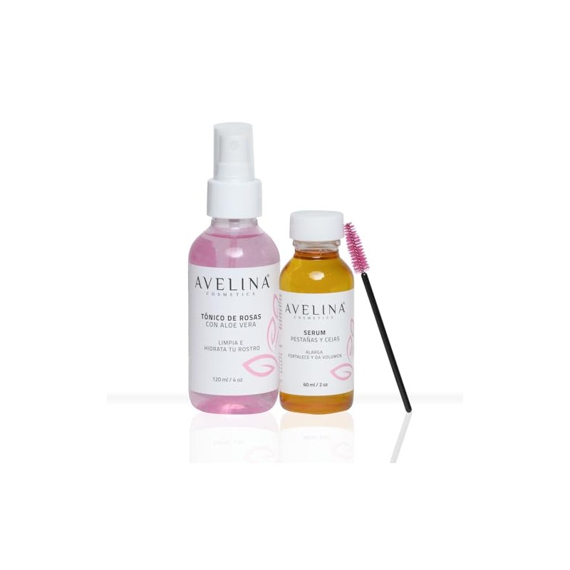 AVELINA COSMETICS Kit Serum Alargador de Pestañas y Cejas 100%