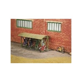Wills Kits Bike Sheds with Bicycles