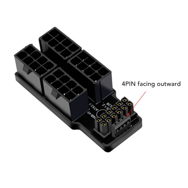 ATX 4 8P Up Angled Adapter 32P To 16P 600W