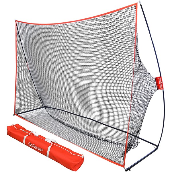 GoSports Golf Practice Hitting Net - Choose Between Huge 10' x 7' or 7' x 7' Nets -Personal Driving Range for Indoor or Outdoor Use - Designed by Golfers for Golfers