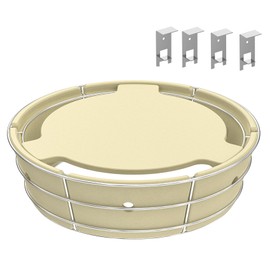 Charkettle Charcoal Firebox Kit, Ceramic Basket with Heat Deflector Compatible with Weber 22-inch Kettle Charcoal Grills