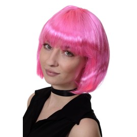 Wig Me Up - PW0114-PC5 Wig, Bob Short & Cheeky Pink Disco Go-Go Party