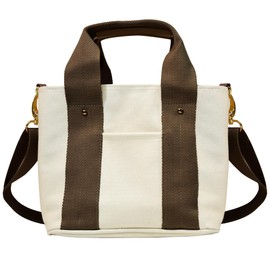 Giselle Mini Tote Bag, Small, Canvas, Partitioned, 2-Way, Freestanding, Wide Gusset, Lightweight, Crossbody, Shoulder, Shopping, Commuting, Women's