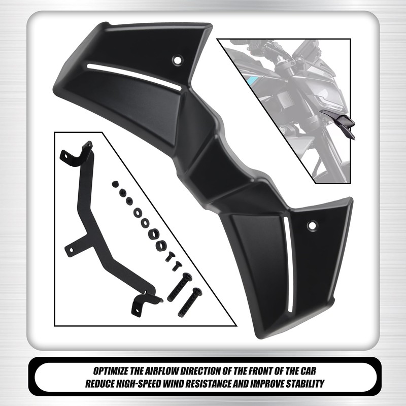 ABCERRS Motorcycle Front Spoiler Winglet Aerodynamic Wing Compatible with MT09