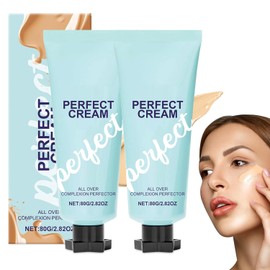 2Pcs Body Coverage Perfector, All over Complexion Perfector with Extra Large Body Makeup Brush, Tattoo Cover up Cream, Waterproof Leg Foundation, Long-Lasting Sweat-Proof Coverage Concealer for Women