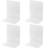 pindda Book Ends, 4 Pieces Metal Bookend for Shelves, Bookends