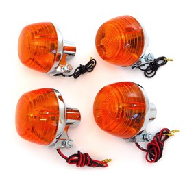 4into1 Set of 4 - Turn Signals - Single & Dual Filament Fits Honda CB175 CB200 CB350 CB450 CB500 CB750