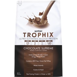 Syntrax Nutrition Trophix Protein Powder, Ultra Sustained-Release Protein Blend, Chocolate Supreme, 2 lbs