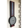 Hokco Weather Station Analog Barometer Thermometer Hygrometer Mahogany 18 in