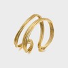 Gold Cuff Bracelet for Women Chunky Multi-layer Cross Wire Open