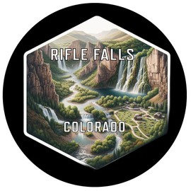 Rifle Falls Colorado Travel Destination Travel Destination Souvenir Coaster Paper 4 Pack