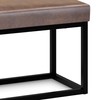 SIMPLIHOME Reynolds 26 inch Wide Contemporary Rectangle Small Bench in