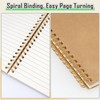 JIANTA 4 Packs Spiral Lined Notepad A5, 100 Pages/ 50