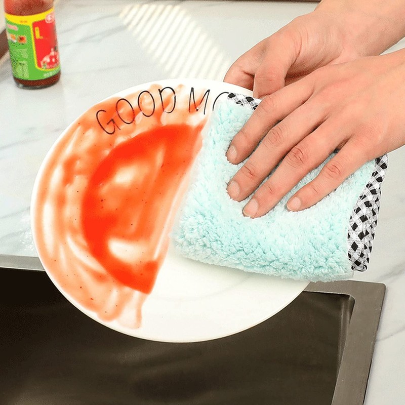 Wolpin Microfiber Cleaning Cloths, 5 Pcs 25 x 25 cms